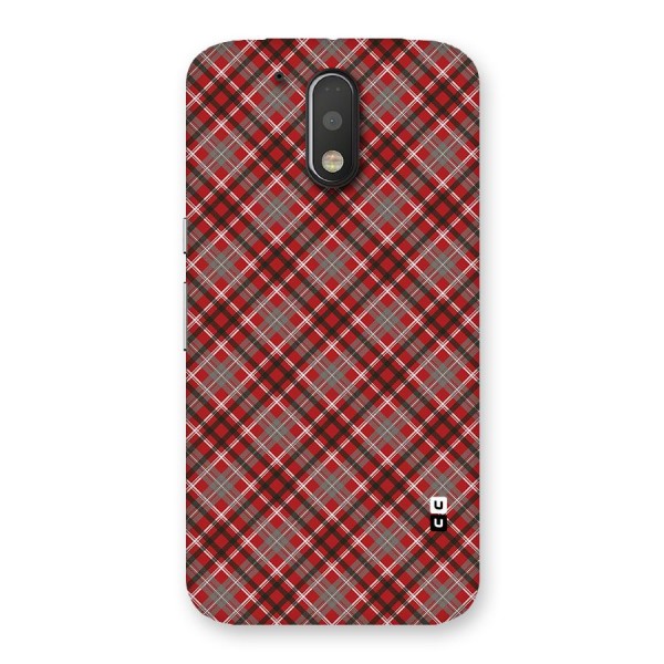 Textile Check Pattern Back Case for Motorola Moto G4