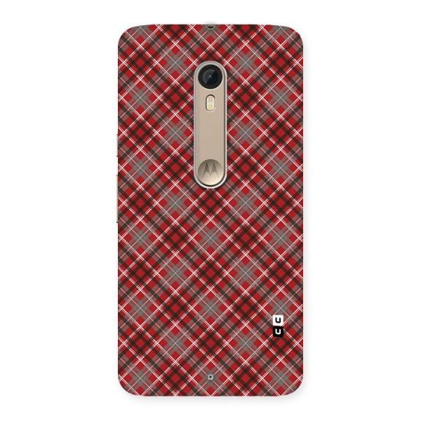 Textile Check Pattern Back Case for Motorola Moto X Style