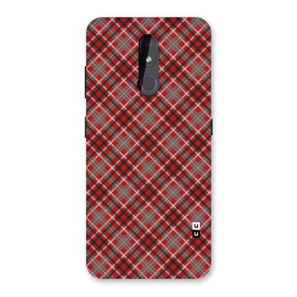 Textile Check Pattern Back Case for Nokia 3.2