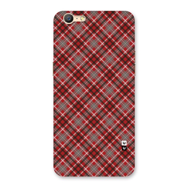 Textile Check Pattern Back Case for Oppo A39