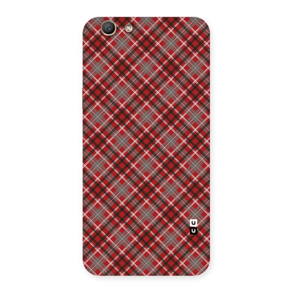 Textile Check Pattern Back Case for Oppo A59