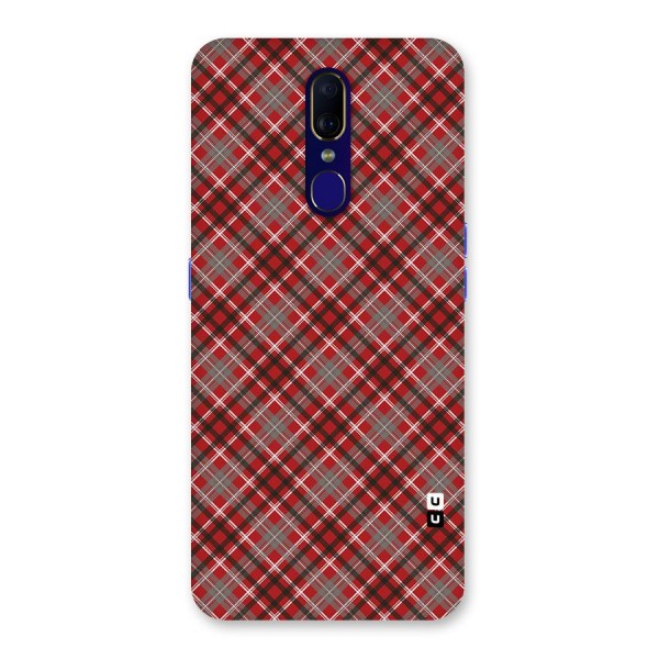 Textile Check Pattern Back Case for Oppo A9