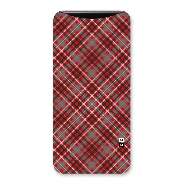Textile Check Pattern Back Case for Oppo Find X
