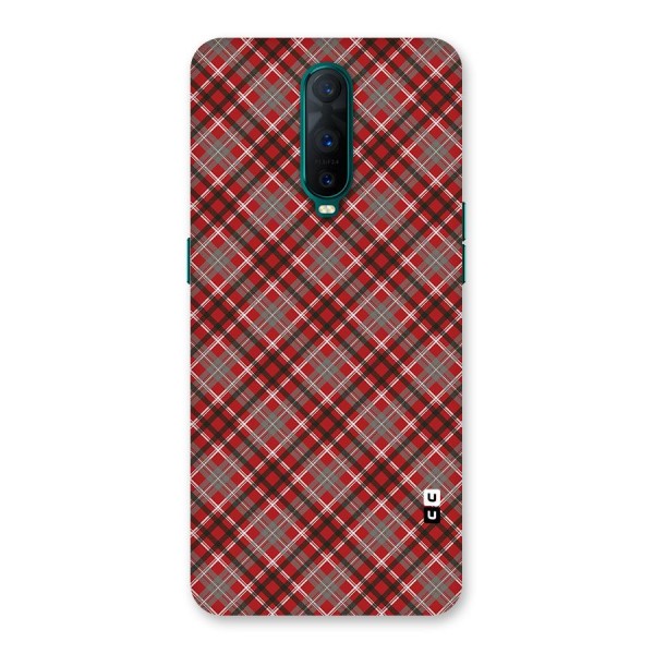 Textile Check Pattern Back Case for Oppo R17 Pro