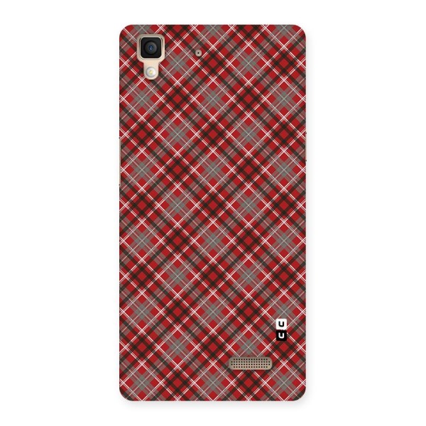 Textile Check Pattern Back Case for Oppo R7