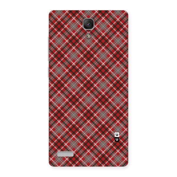 Textile Check Pattern Back Case for Redmi Note