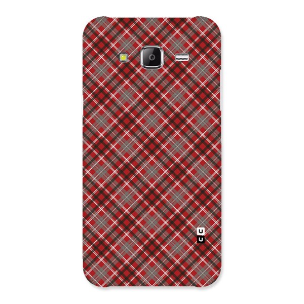 Textile Check Pattern Back Case for Samsung Galaxy J2 Prime