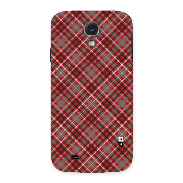 Textile Check Pattern Back Case for Samsung Galaxy S4