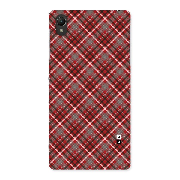 Textile Check Pattern Back Case for Sony Xperia Z2