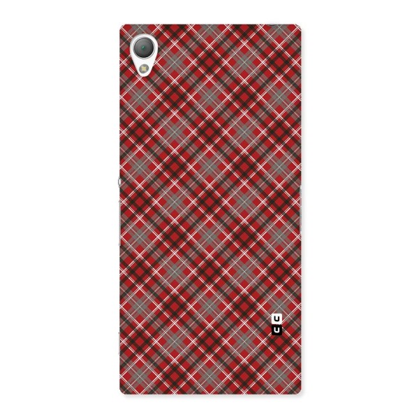 Textile Check Pattern Back Case for Sony Xperia Z3