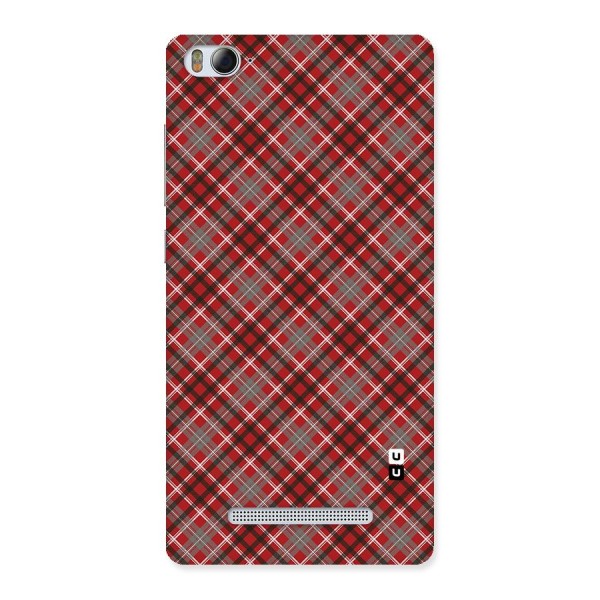 Textile Check Pattern Back Case for Xiaomi Mi4i