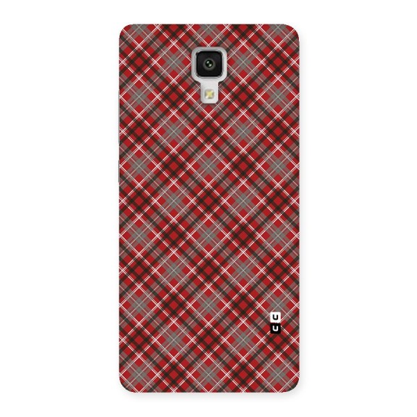 Textile Check Pattern Back Case for Xiaomi Mi 4