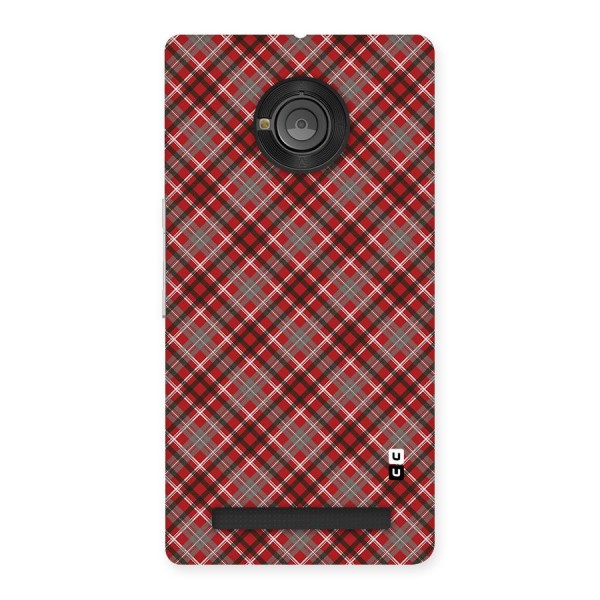 Textile Check Pattern Back Case for Yu Yuphoria