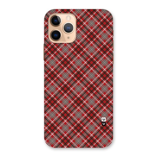 Textile Check Pattern Back Case for iPhone 11 Pro