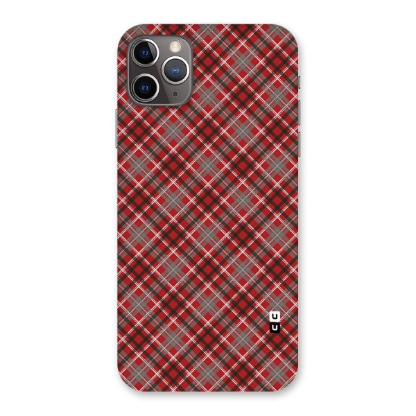 Textile Check Pattern Back Case for iPhone 11 Pro Max