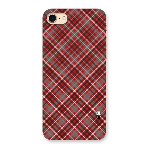 Textile Check Pattern Back Case for iPhone 7