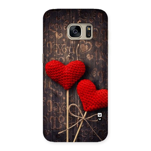 Thread Art Wooden Print Back Case for Galaxy S7