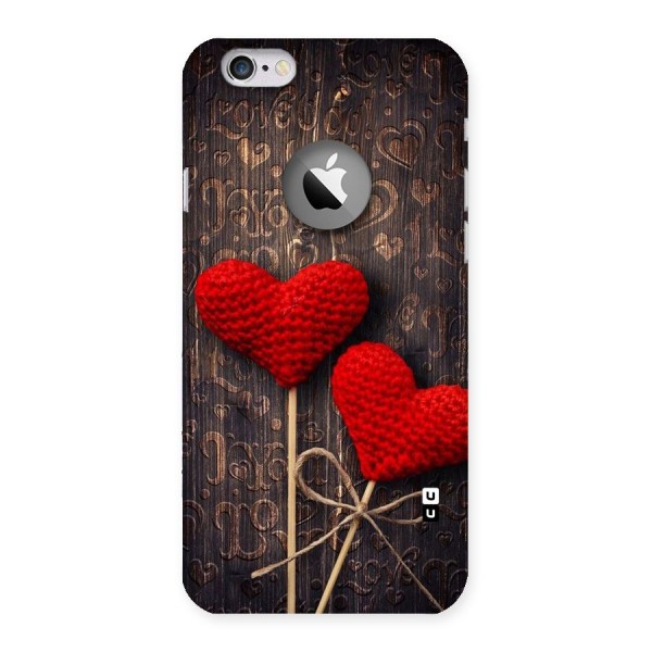 Thread Art Wooden Print Back Case for iPhone 6 Logo Cut