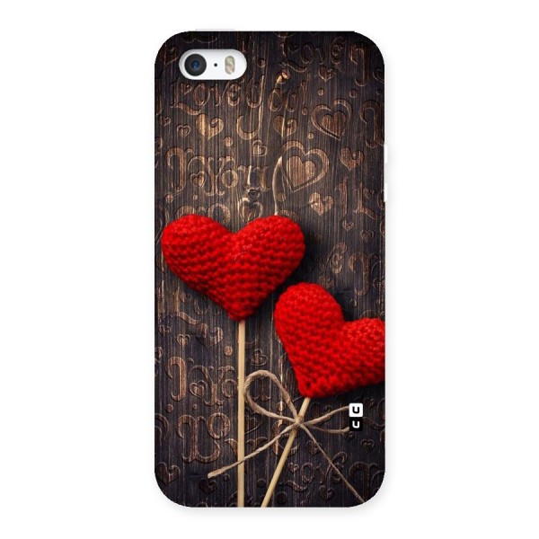 Thread Art Wooden Print Back Case for iPhone SE
