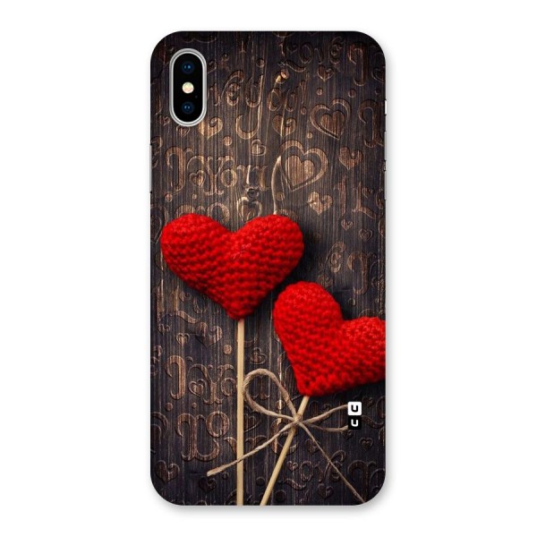 Thread Art Wooden Print Back Case for iPhone X