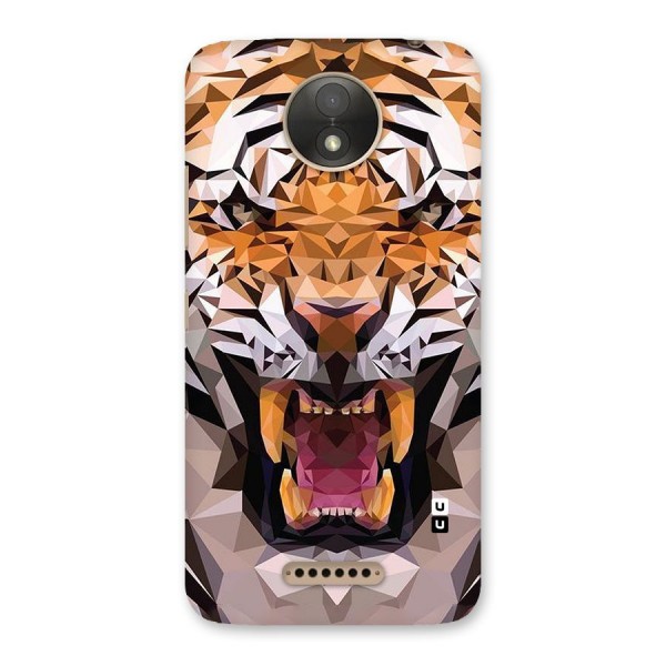 Tiger Abstract Art Back Case for Moto C Plus