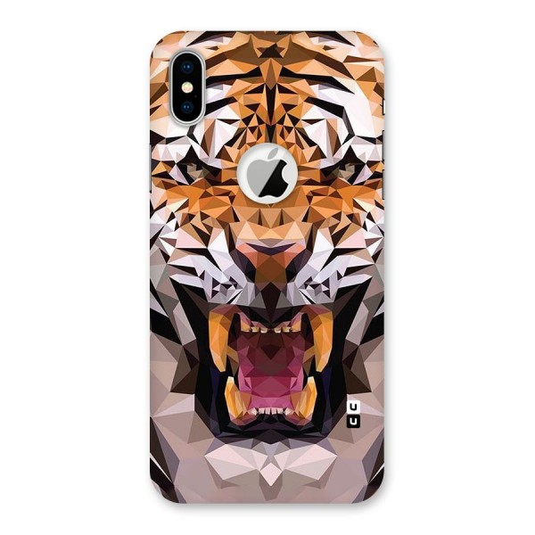 Tiger Abstract Art Back Case for iPhone XS Logo Cut