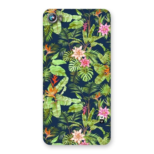 Tiny Flower Leaves Back Case for Micromax Canvas Fire 4 A107