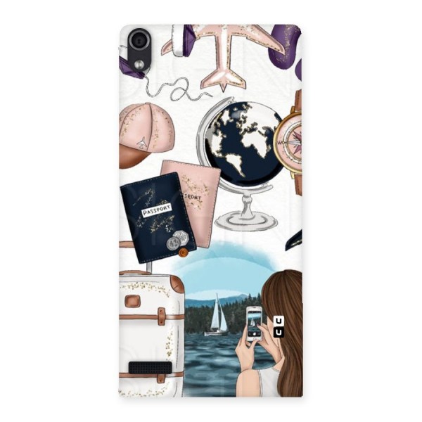 Travel Diaries Back Case for Ascend P6