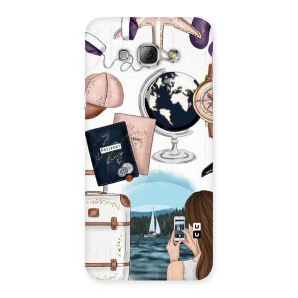 Travel Diaries Back Case for Galaxy A8
