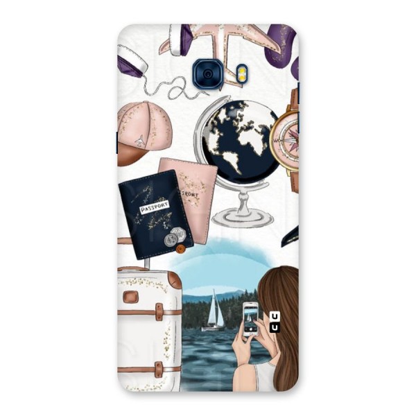 Travel Diaries Back Case for Galaxy C7 Pro