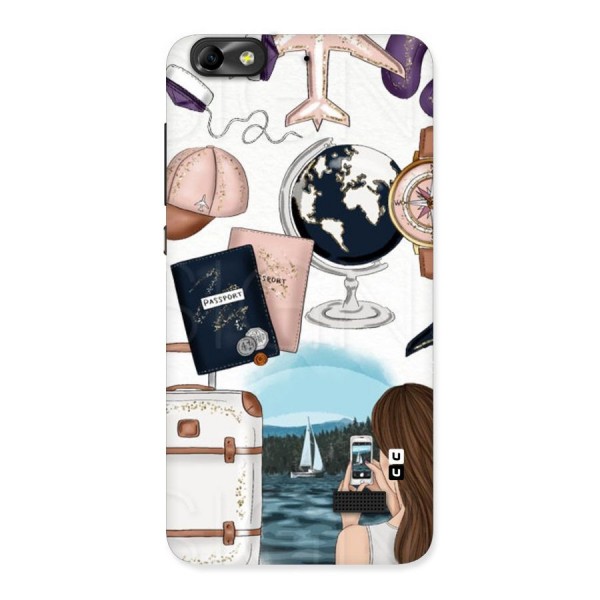 Travel Diaries Back Case for Honor 4C