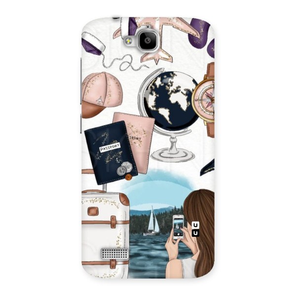 Travel Diaries Back Case for Honor Holly