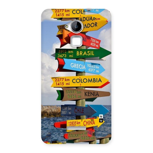 Travel Directions Back Case for Coolpad Note 3