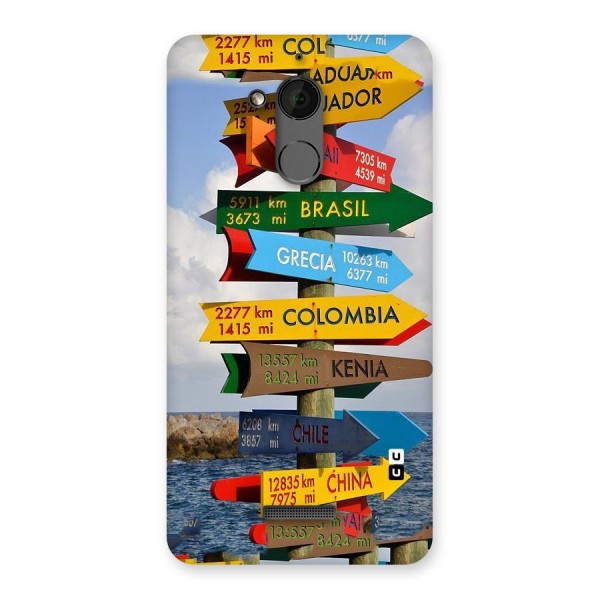 Travel Directions Back Case for Coolpad Note 5