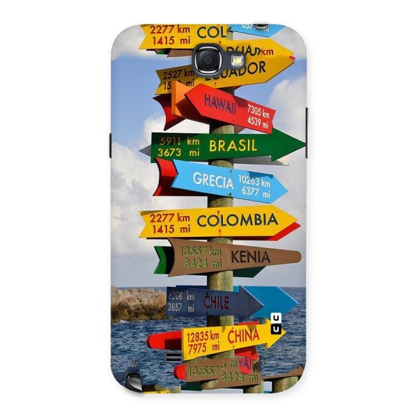Travel Directions Back Case for Galaxy Note 2