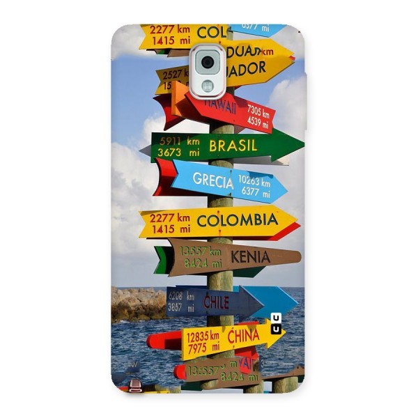 Travel Directions Back Case for Galaxy Note 3