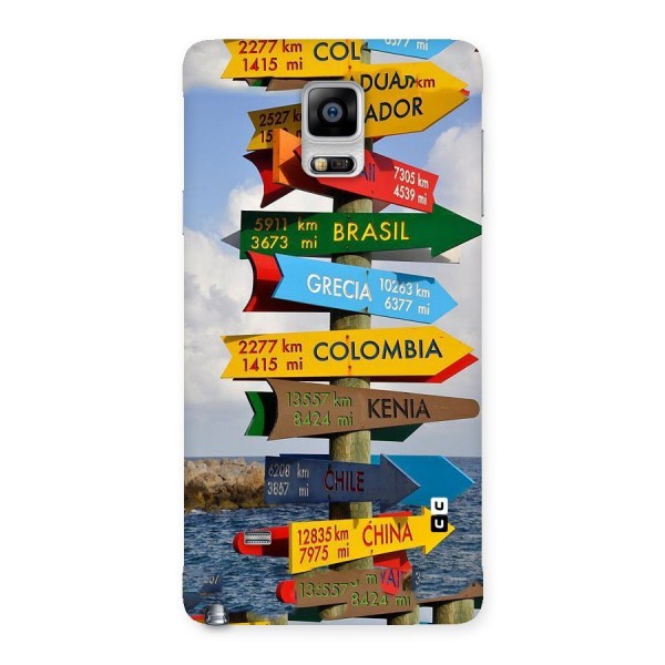 Travel Directions Back Case for Galaxy Note 4