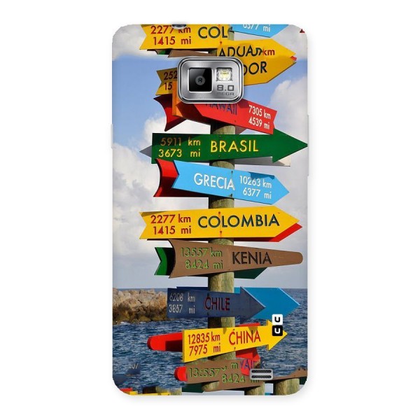 Travel Directions Back Case for Galaxy S2