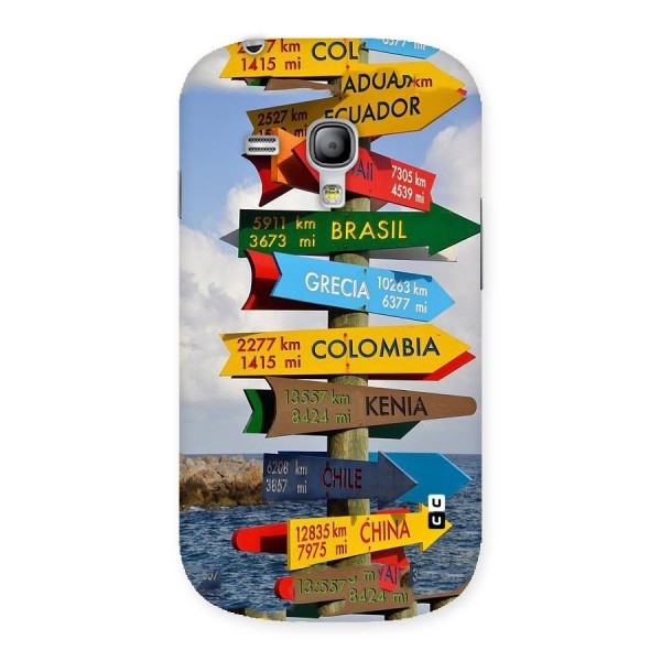 Travel Directions Back Case for Galaxy S3 Mini