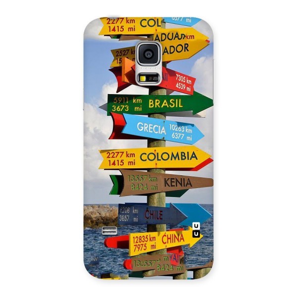 Travel Directions Back Case for Galaxy S5 Mini