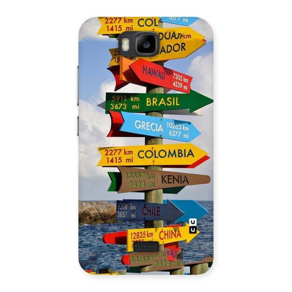 Travel Directions Back Case for Honor Bee