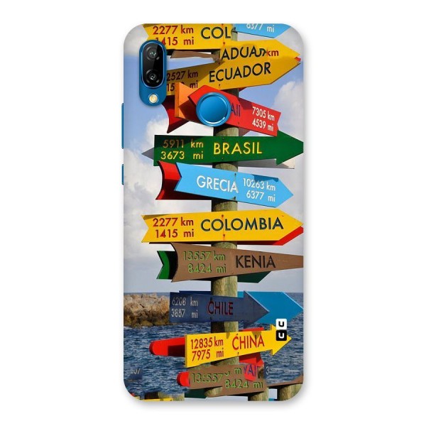 Travel Directions Back Case for Huawei P20 Lite