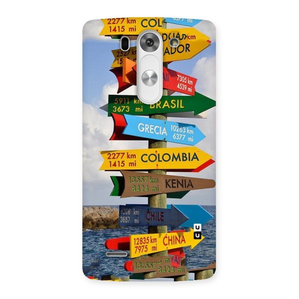 Travel Directions Back Case for LG G3 Beat
