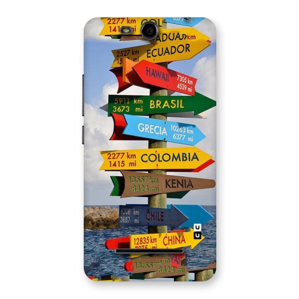Travel Directions Back Case for Micromax Canvas Juice 3 Q392