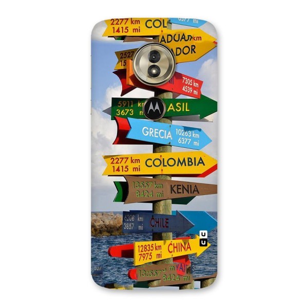 Travel Directions Back Case for Moto G6 Play