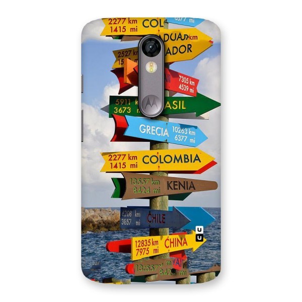 Travel Directions Back Case for Moto X Force
