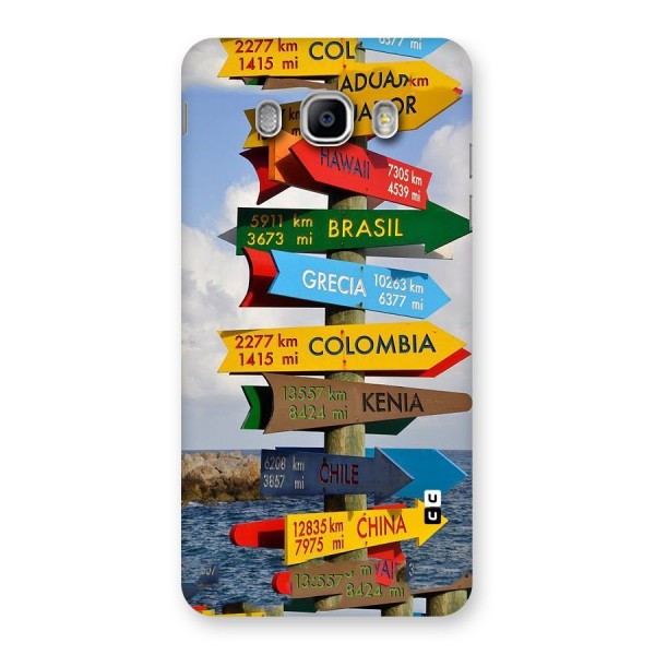 Travel Directions Back Case for Samsung Galaxy J5 2016