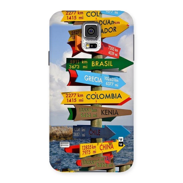 Travel Directions Back Case for Samsung Galaxy S5