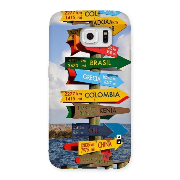Travel Directions Back Case for Samsung Galaxy S6