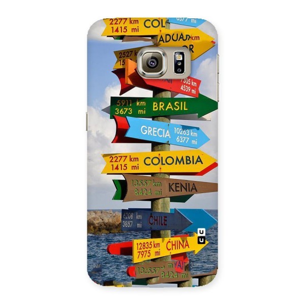 Travel Directions Back Case for Samsung Galaxy S6 Edge